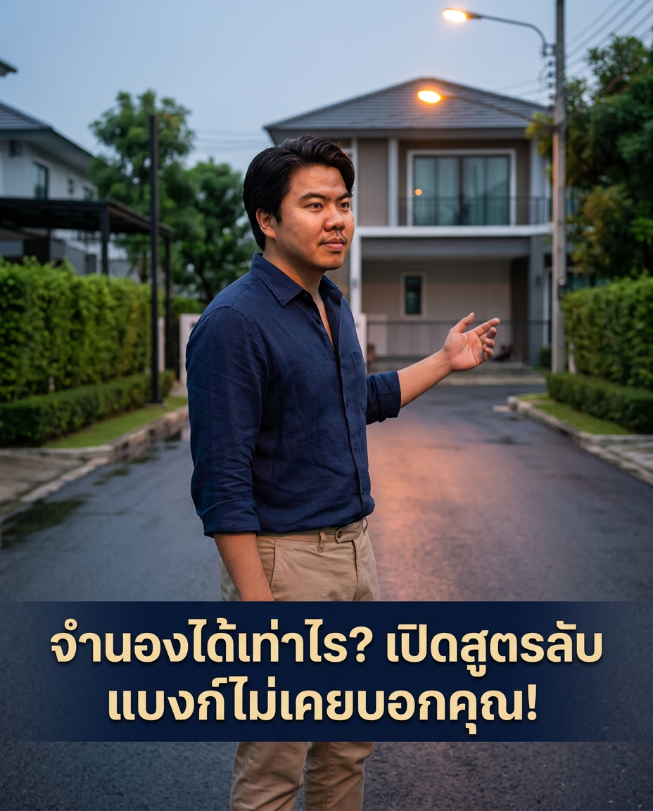 จำนองที่ดินได้วงเงินเท่าไหร่? เปิดสูตรคำนวณวงเงินจากราคาประเมิน 2569